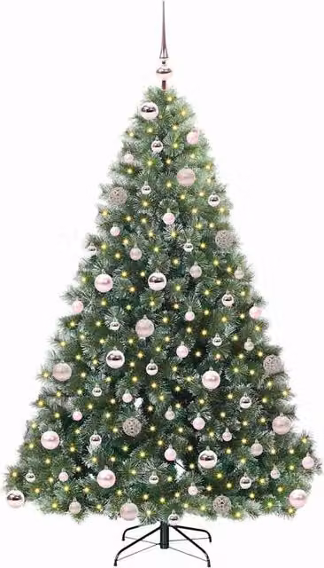 Berkfield Home Realistic Artificial Christmas Tree with 300 LEDs, Green, Height: 180 cm