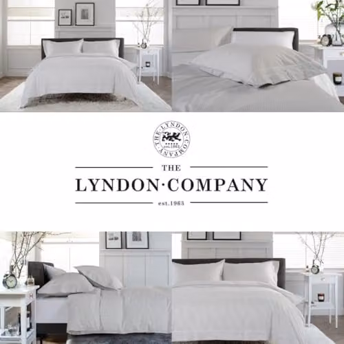 The Lyndon Company Southport 100% Cotton Striped Duvet Cover and Pillowcase Set in Pink and Grey, W/D/H: 200 x 220 cm – 3