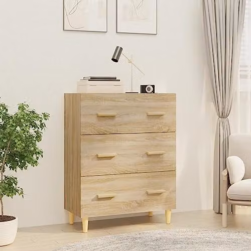 vidaXL Sideboard in Brown, W/D/H: 70 x 34 x 90 cm