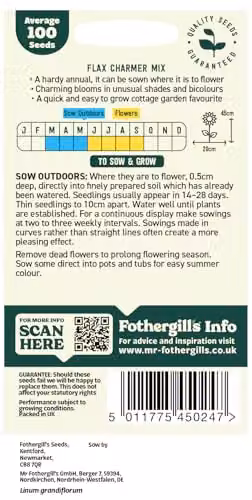 Mr Fothergill's Oh Sow Simple Blue Flax Flower Seeds – 2