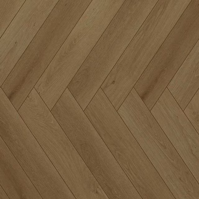 FirmfitOSH Herringbone Wood Effect Click Lock Luxury Vinyl Tile, Brown, 7.5mm – 1