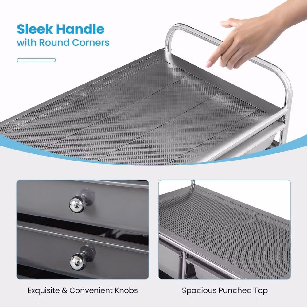 Havendro 15 Drawer Rolling Storage Trolley Organizer in Grey – 2