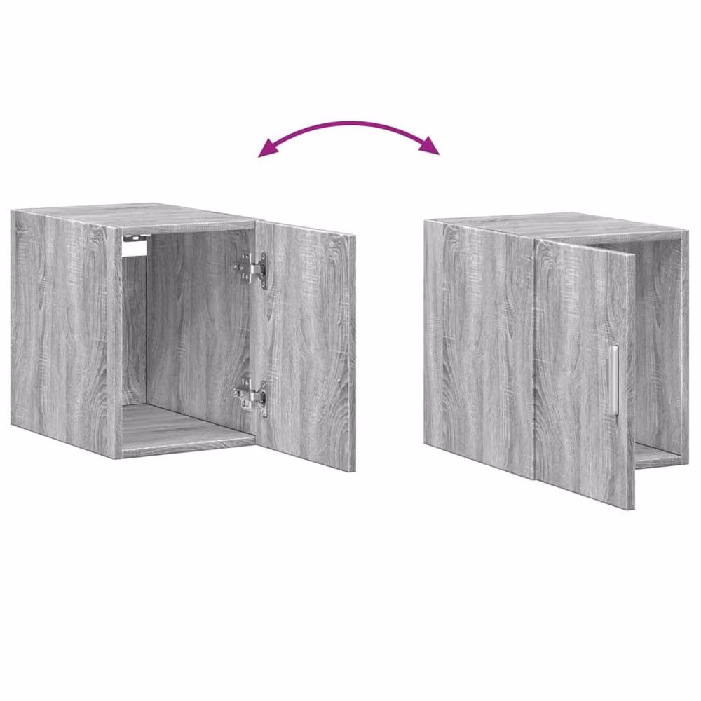 Berkfield Home Wall Cabinet in Grey Sonoma, W/D/H: 30 x 42.5 x 40 cm – 2