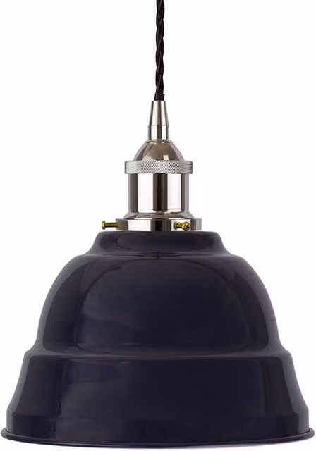 SE Home Lincoln Navy Blue and Black Twisted Pendant Light with Nickel Finish – 1