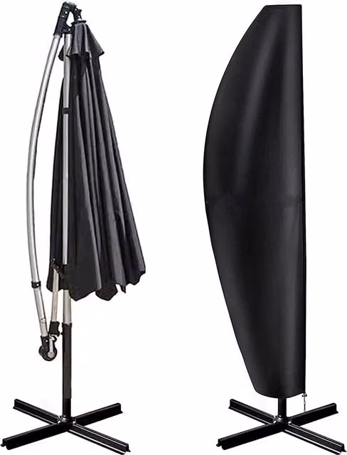 Gr8 Garden Black Parasol Cover for Outdoor Umbrellas