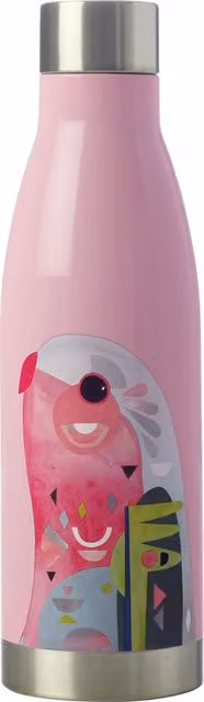 Maxwell & Williams Pete Cromer Pink Parrot Vacuum Insulated Stainless Steel Bottle, 500ml – 1