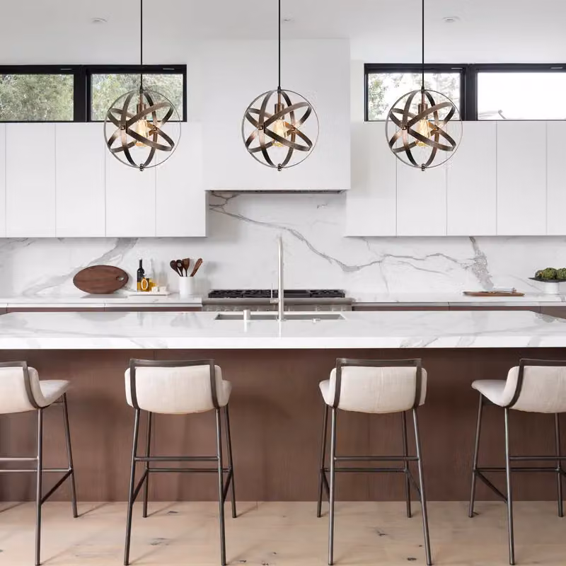 COMELY Industrial Globe Farmhouse Pendant Light in Copper – 2