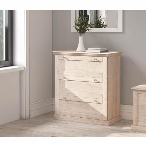 Dorel Home Furnishings LOFT24 Binz 3 Drawer Dresser in Brown and Beige, W/D/H: 75 x 35 x 80 cm – 2