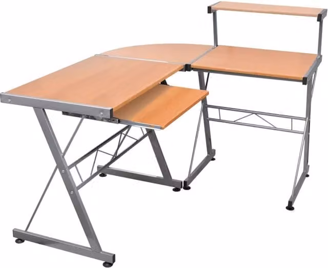 Berkfield Home Brown Corner Computer Desk W/D/H: 132 x 112 x 99 cm
