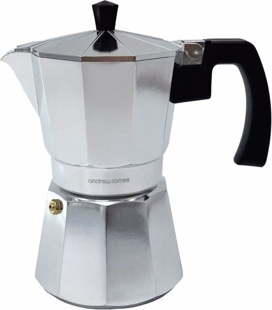 Andrew James Stove Top Moka Pot in Silver