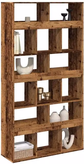 Berkfield Home Old Wood Room Divider in Brown, W/D/H: 100 x 33 x 187.5 cm – 1