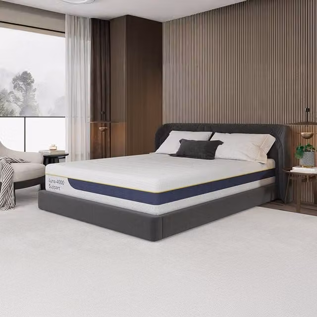 Luna 4000 Support Gel Memory Pocket Hybrid Mattress, Grey, W: 150 cm, D: 200 cm