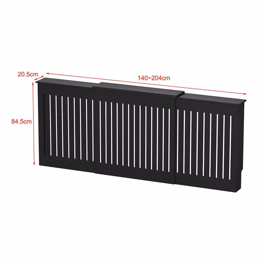 FORGEVIO Extendable Radiator Cover Cabinet in Matt Black – 2
