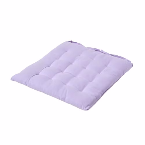 Homescapes Cotton Seat Pad in Purple, W/D/H: 40 x 40 x 6.5 cm – 1