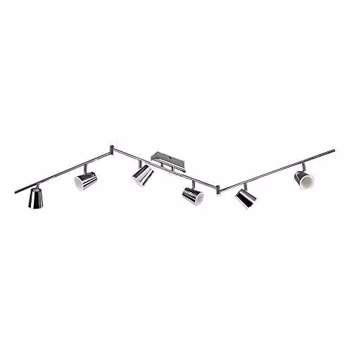 Netlighting Modern LED Track Bar Spotlight in Silver Chrome with 3000lm Warm White Light