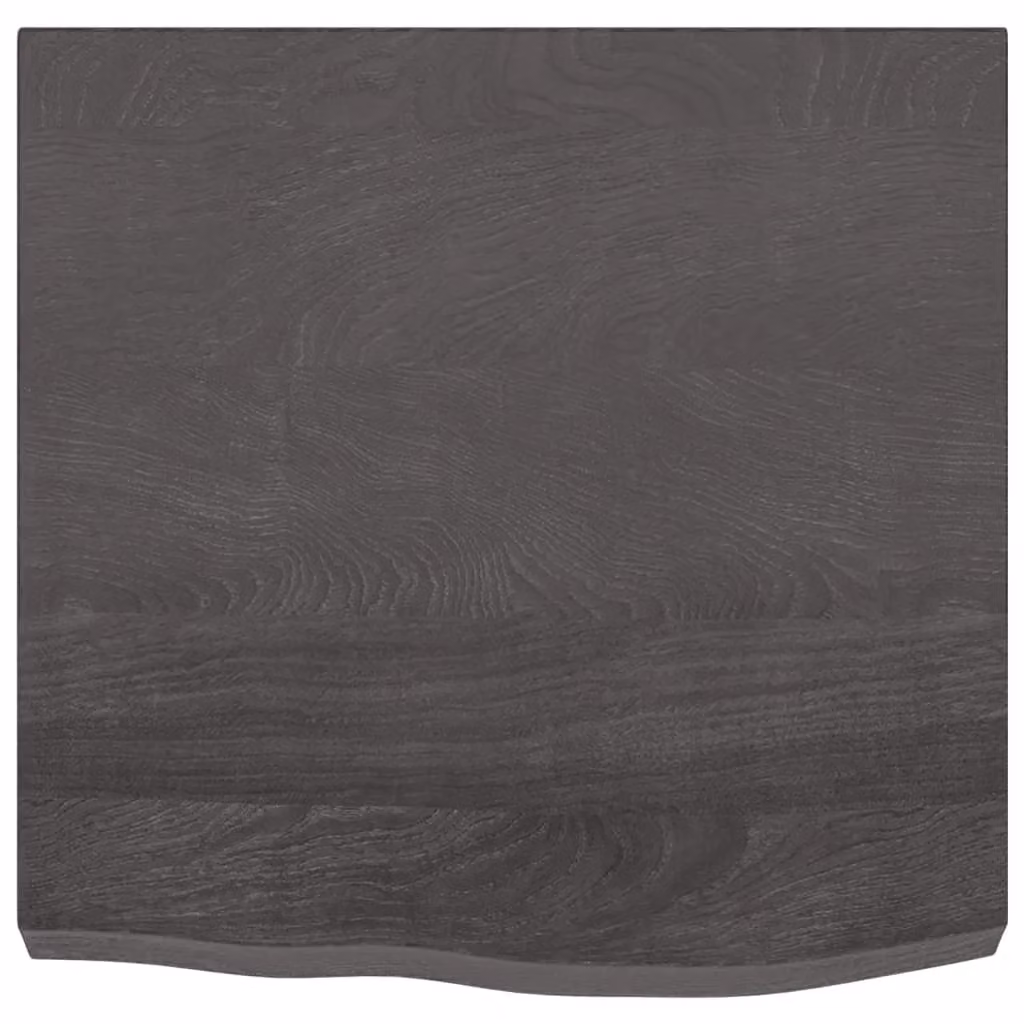 Berkfield Home Dark Grey Treated Solid Wood Oak Table Top W/D/H: 60 x 60 x 2-6 cm – 2