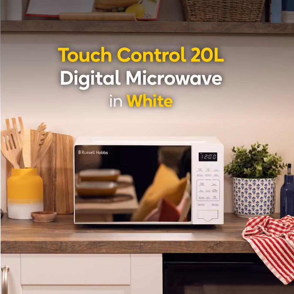 Russell Hobbs RHMT2005-M Digital Solo Microwave, 20L, 800W, White – 2