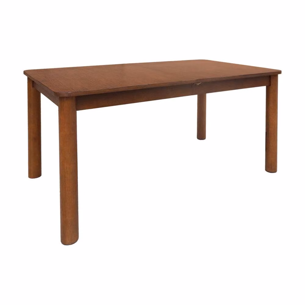 Sweekeek Rectangular Extendable Dining Table in Dark Brown, Rubberwood and Oak – 2