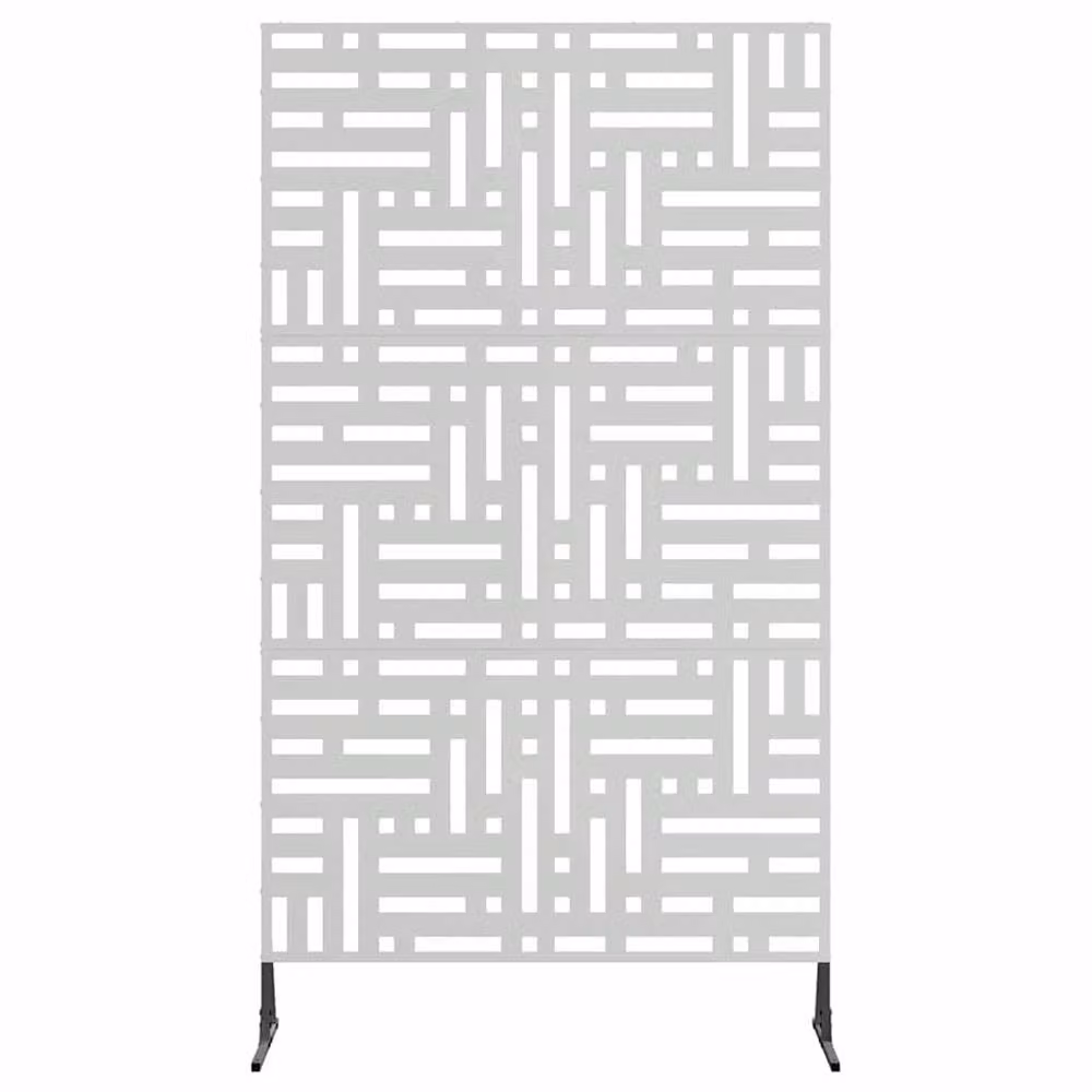 Berkfield Home Silver Galvanised Steel Privacy Screen, Height: 180 cm – 3