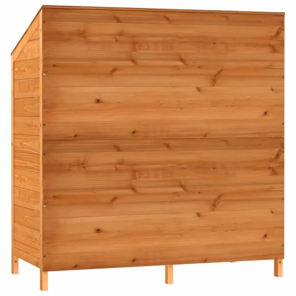 Berkfield Home Brown Solid Wood Fir Garden Shed W/D/H: 102 x 52 x 112 cm – 4