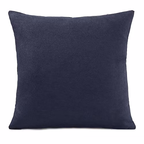 Alan Symonds Blue Velvet Chenille Square Cushion W/D/H: 45 x 45 x 45 cm