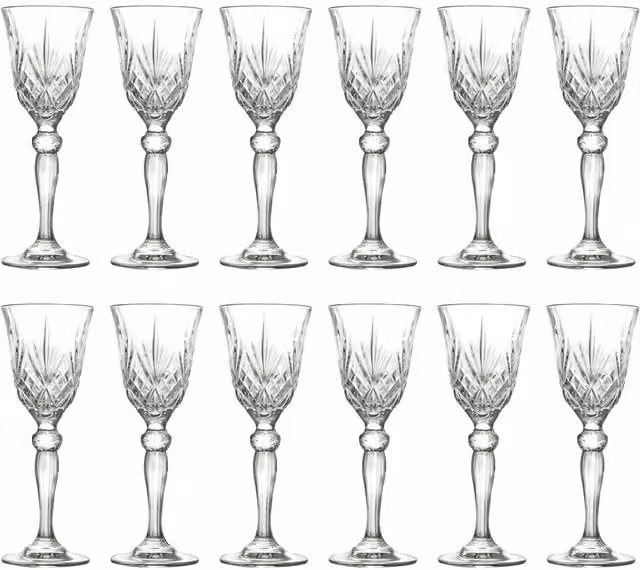 RCR Crystal Melodia Liqueur Glasses, 50ml, Pack of 12, Transparent – 1