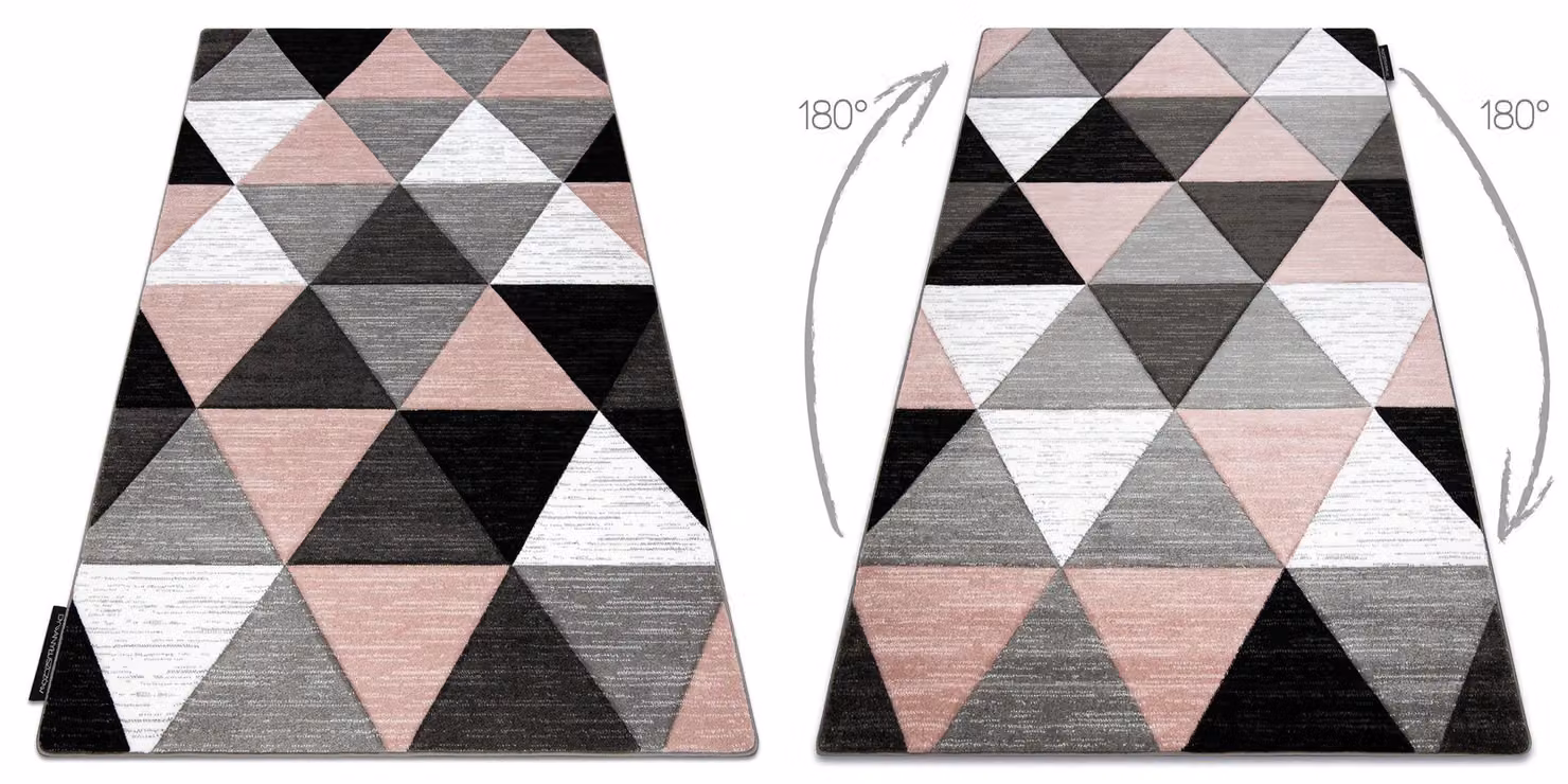 RugsX Alter Geometric Pink Rectangular Rug W: 160 cm, D: 220 cm – 2