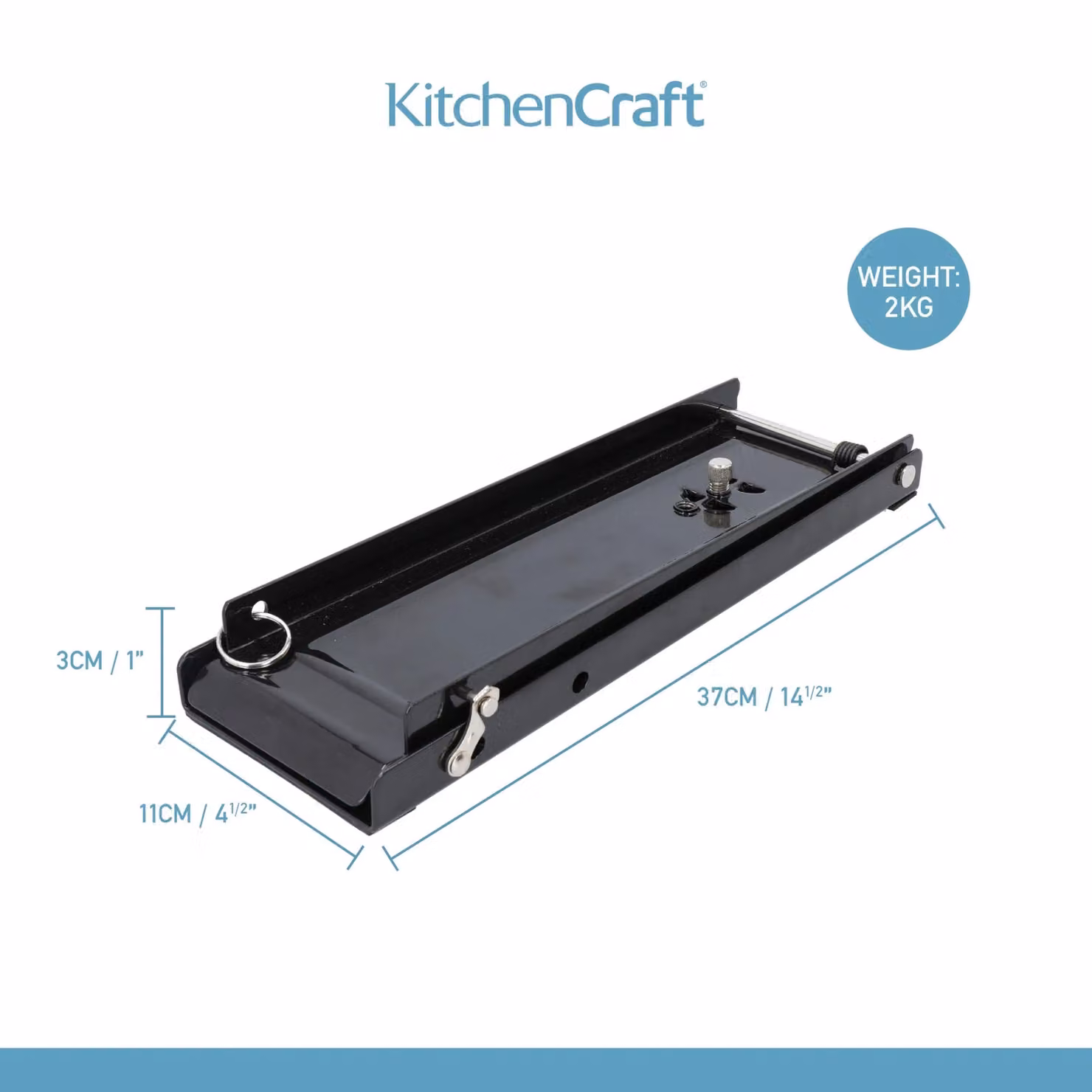 KitchenCraft Foot Operated Can Crusher in Black and Multicolour, W: 12 cm, D: 16 cm – 12