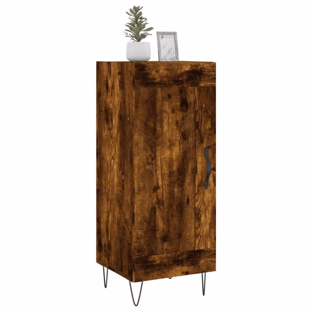 Berkfield Home Modern Smoked Oak Sideboard in Brown, W/D/H: 34.5 x 34.5 x 90 cm – 3