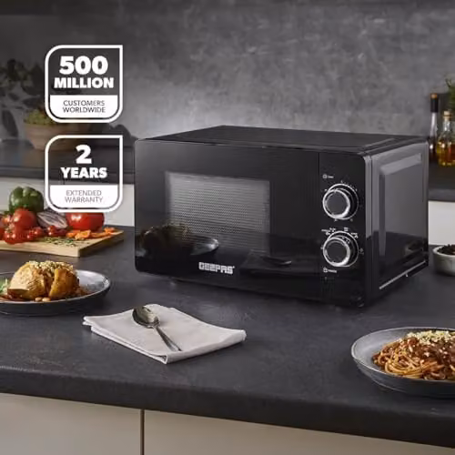 Geepas 700W Solo Microwave Oven, 20L, Black – 3