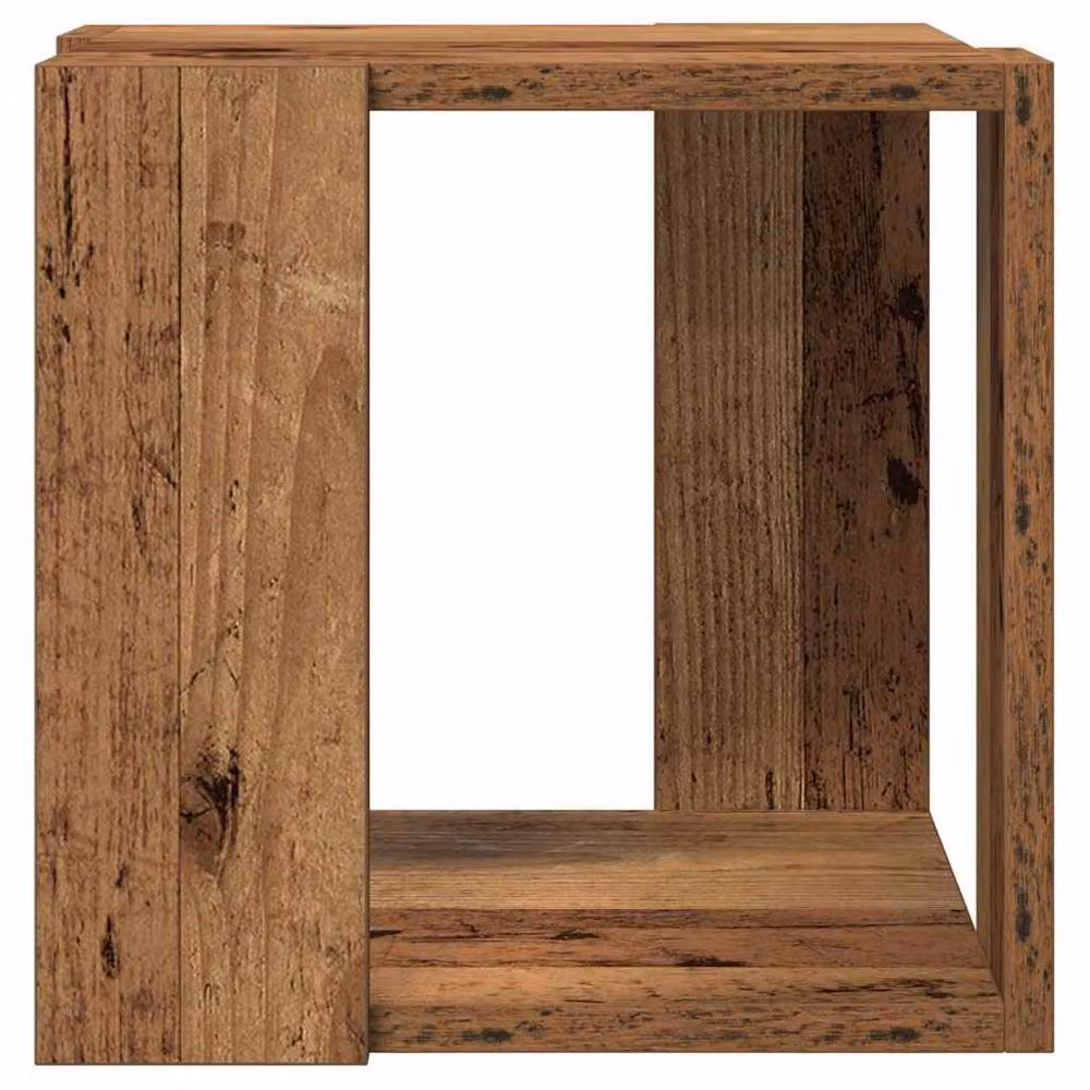 Berkfield Home Rustic Reclaimed Solid Wood Coffee Table, Brown, W/D/H: 32 x 32 x 30 cm – 3