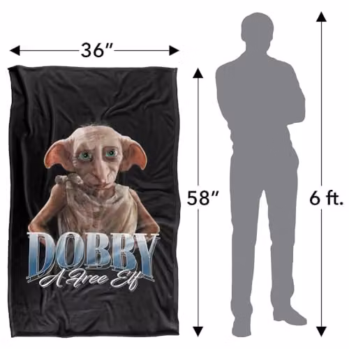 LOGOVISION Harry Potter Dobby The Elf Homage Super Soft Fleece Throw Blanket, Multicolour – 4