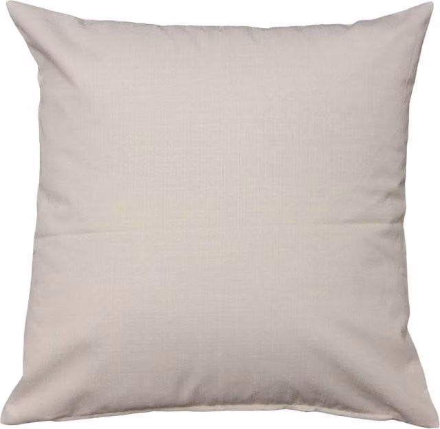 Homescapes Linen Look Square Cushion Cover in Beige and White, W/D/H: 45 x 45 x 1 cm
