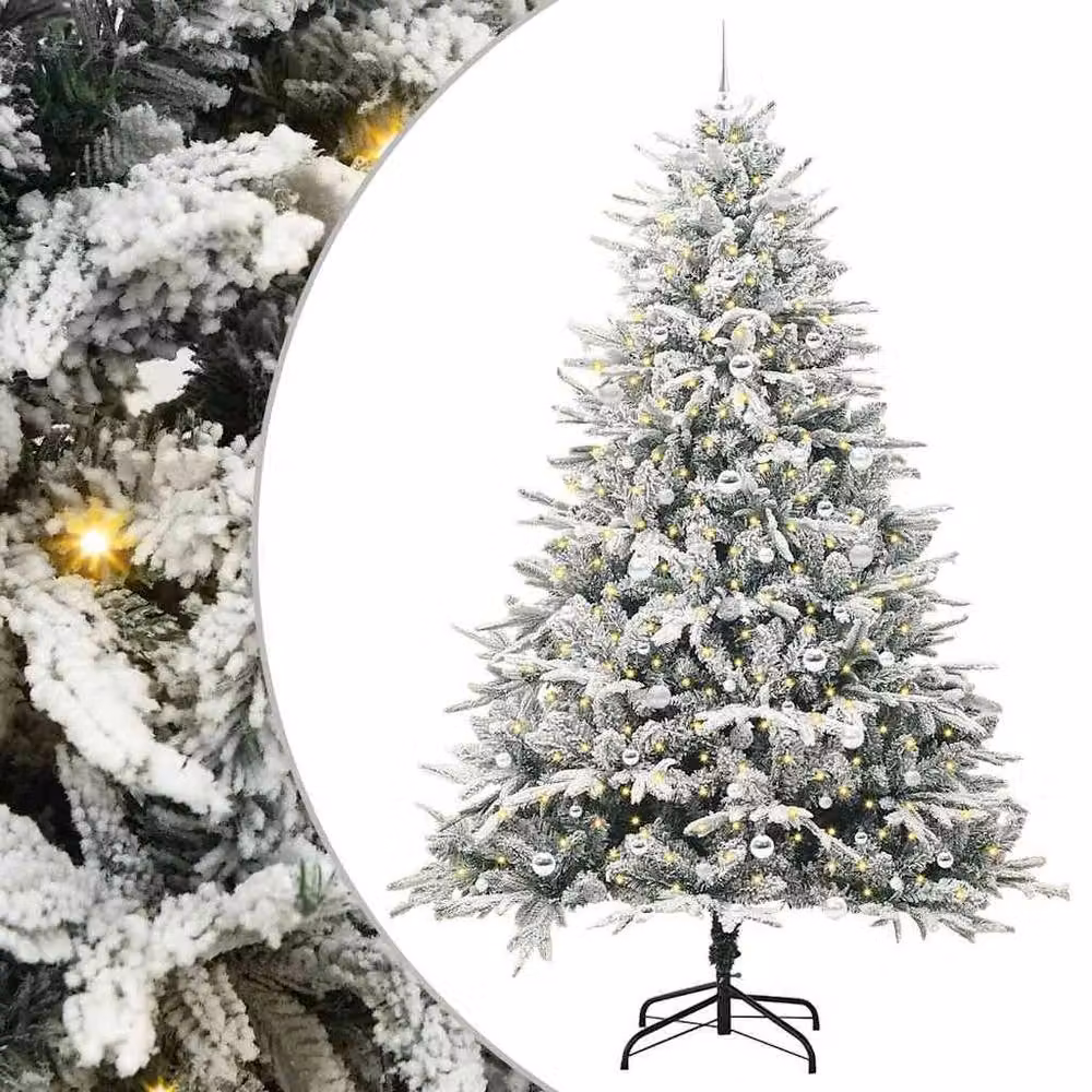 Berkfield Home Artificial Pre-lit Christmas Tree with Ball Set, Green, Height: 240 cm – 2