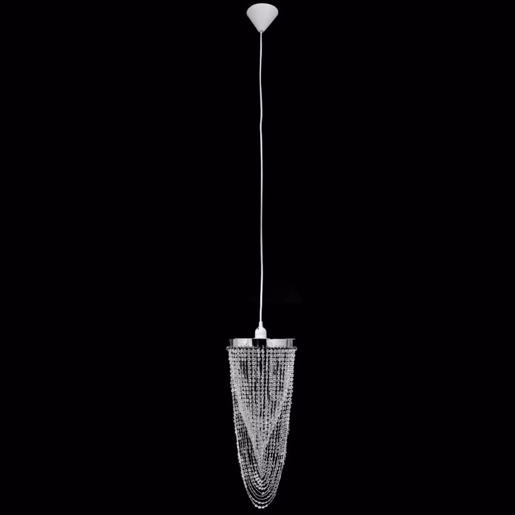 Berkfield Home Industrial Suspended Pendant Chandelier in Black and Transparent Crystal, W/D/H: 22 x 22 x 58 cm – 3