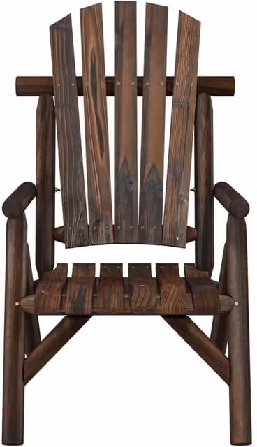 Berkfield Home Beautiful Garden Chair in Brown Solid Spruce Wood, W/D/H: 68 x 86 x 103 cm