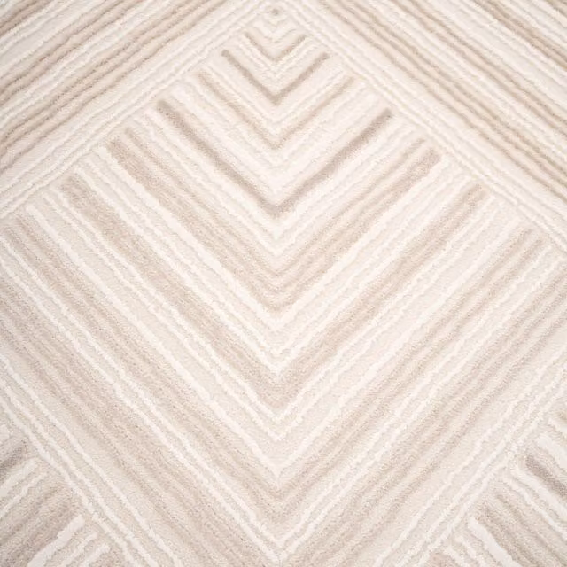 The Rug House Diamond Living Area Rug in Beige, W: 60 cm, L: 240 cm