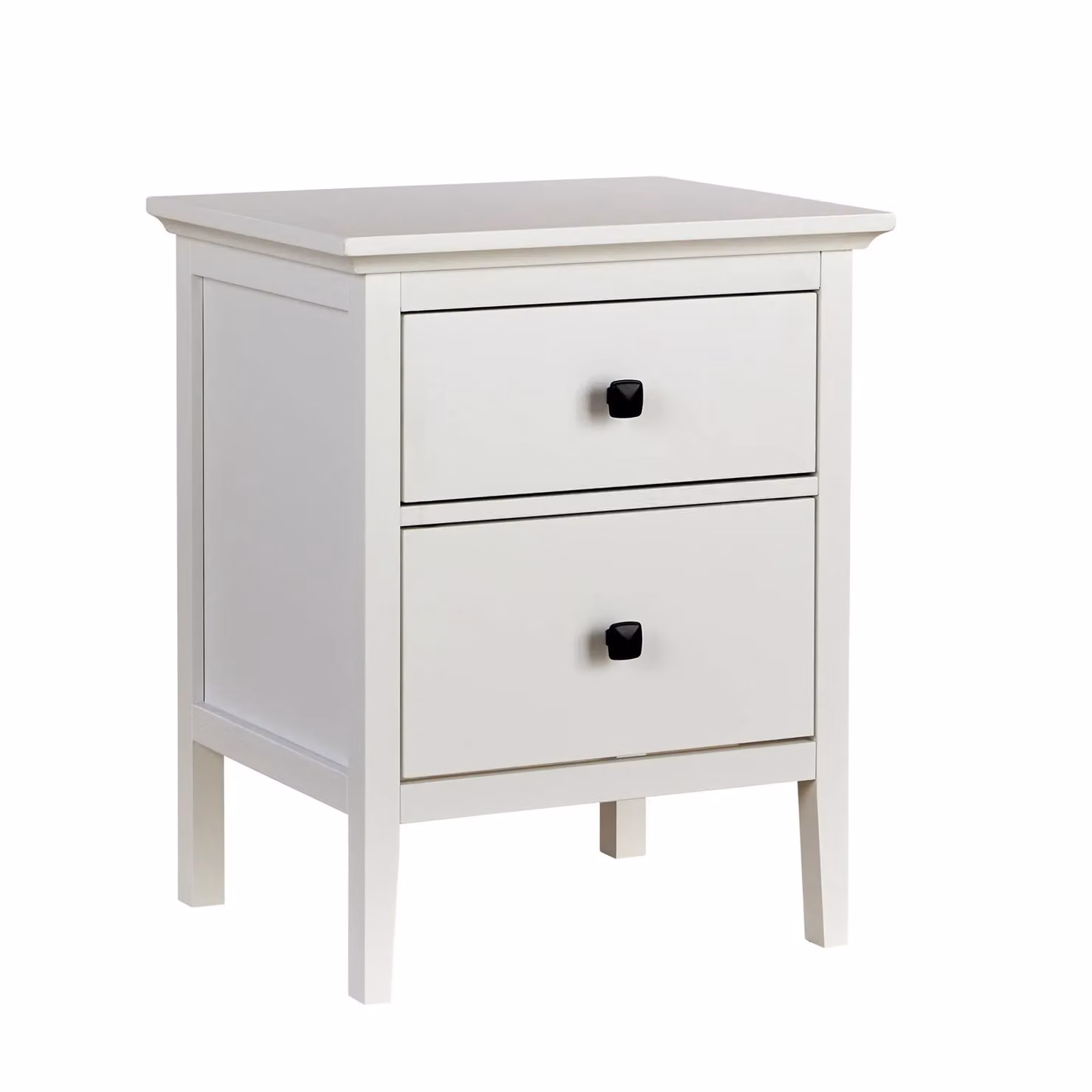 Home Source 2 Drawer White MDF Bedside Table, Height: 61 cm – 2