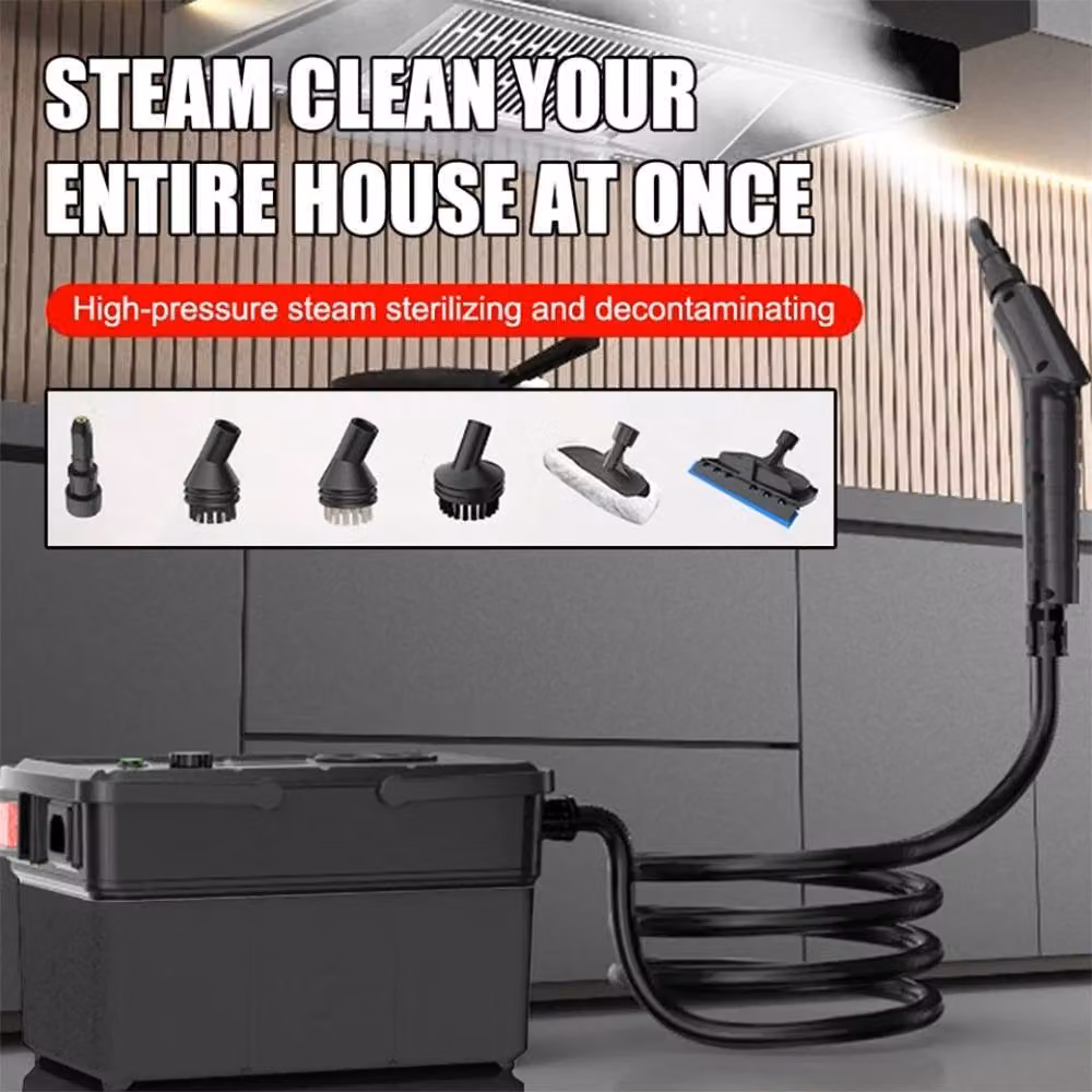 Hinsinc Handheld Portable High Temperature Steam Cleaner in Black – 4