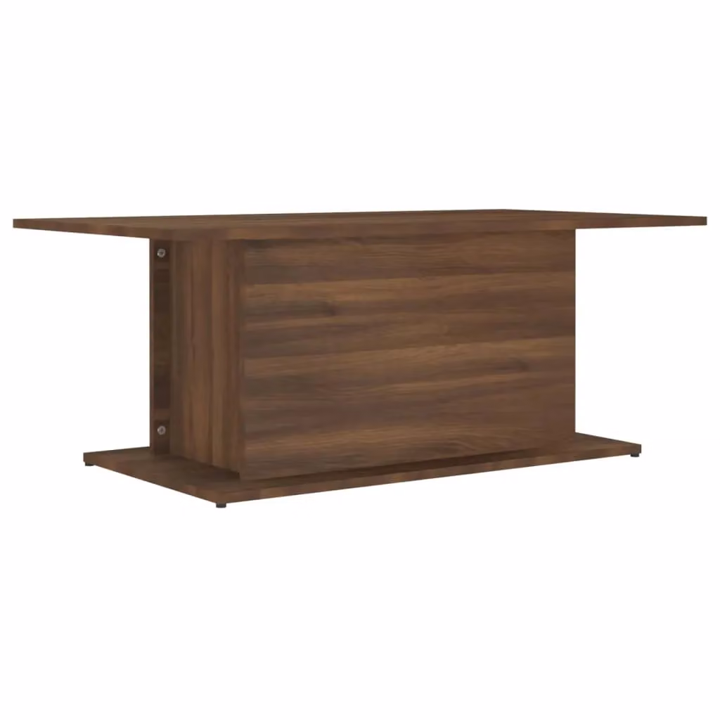 Berkfield Home Modern Rectangular Coffee Table in Brown Oak, W/D/H: 102 x 55.5 x 40 cm – 2