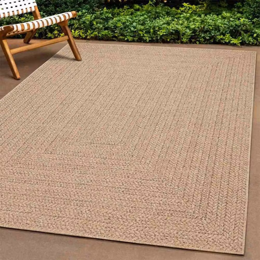 Berkfield Home ZIZUR Jute Look Indoor and Outdoor Rug in Tan, W/D/H: 80 x 250 cm – 2