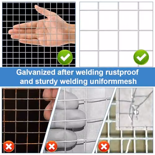 Hygrad Silver Galvanised Steel Welded Wire Mesh Fence – 2