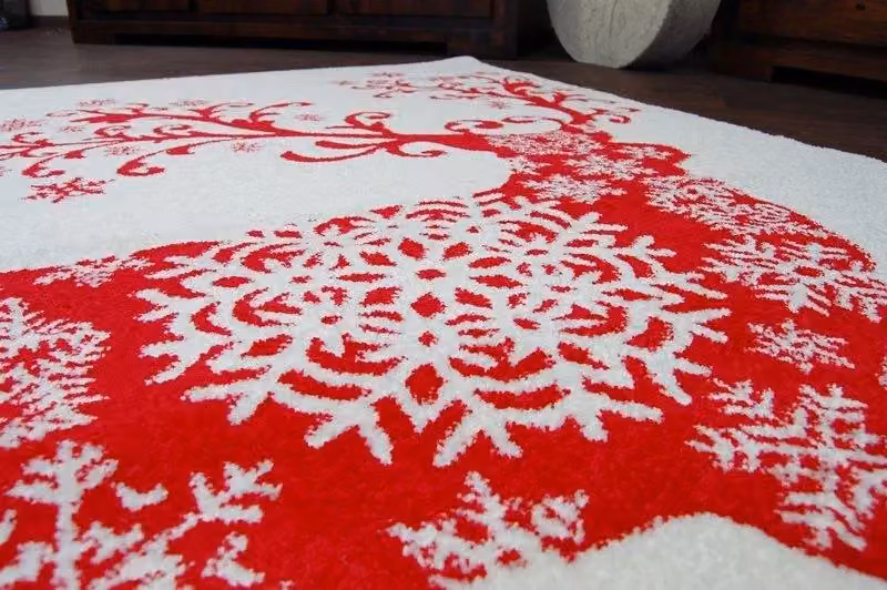 RugsX Xmas Red Rectangular Polypropylene Rug W: 100 cm, L: 170 cm – 3