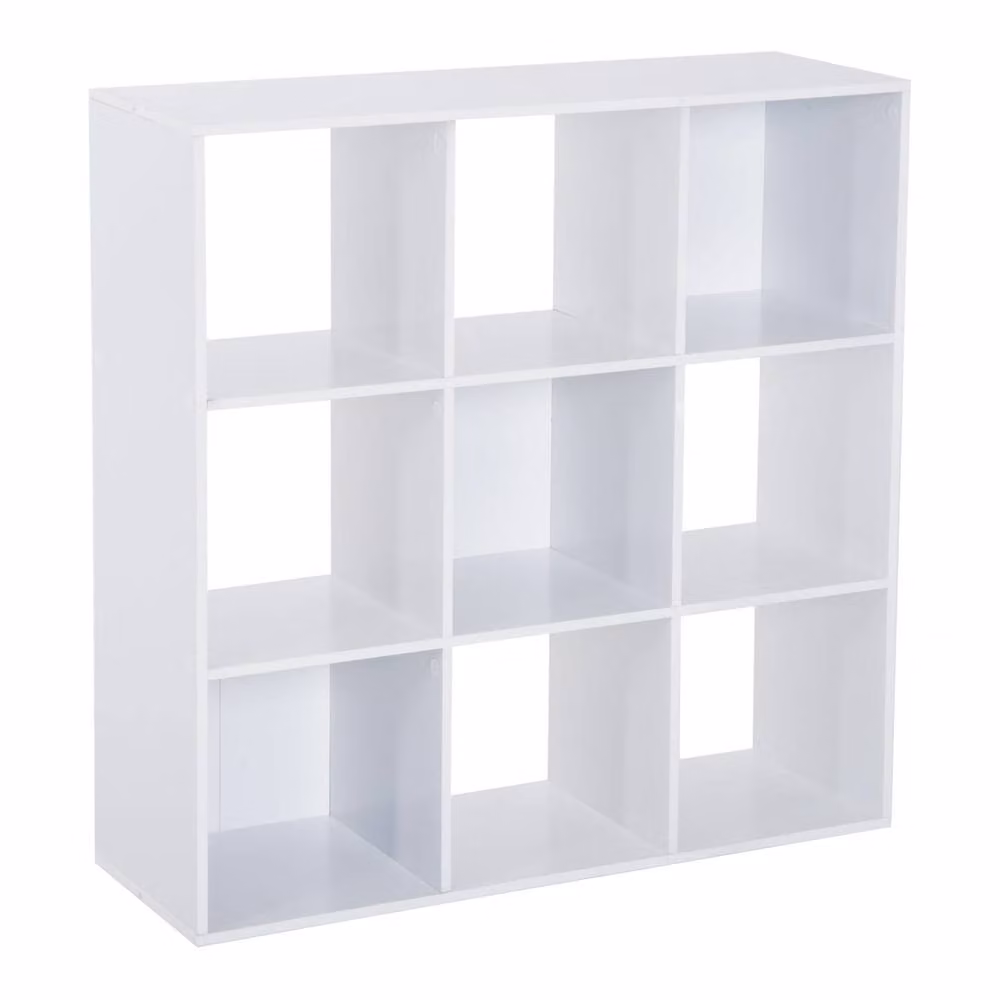 Wyld Haus Naleno White 9 Cube Freestanding MDF Storage Shelf – 2