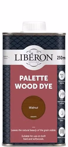 Libéron Palette Water Based Wood Dye for Interior Wood, Walnut, 250ml