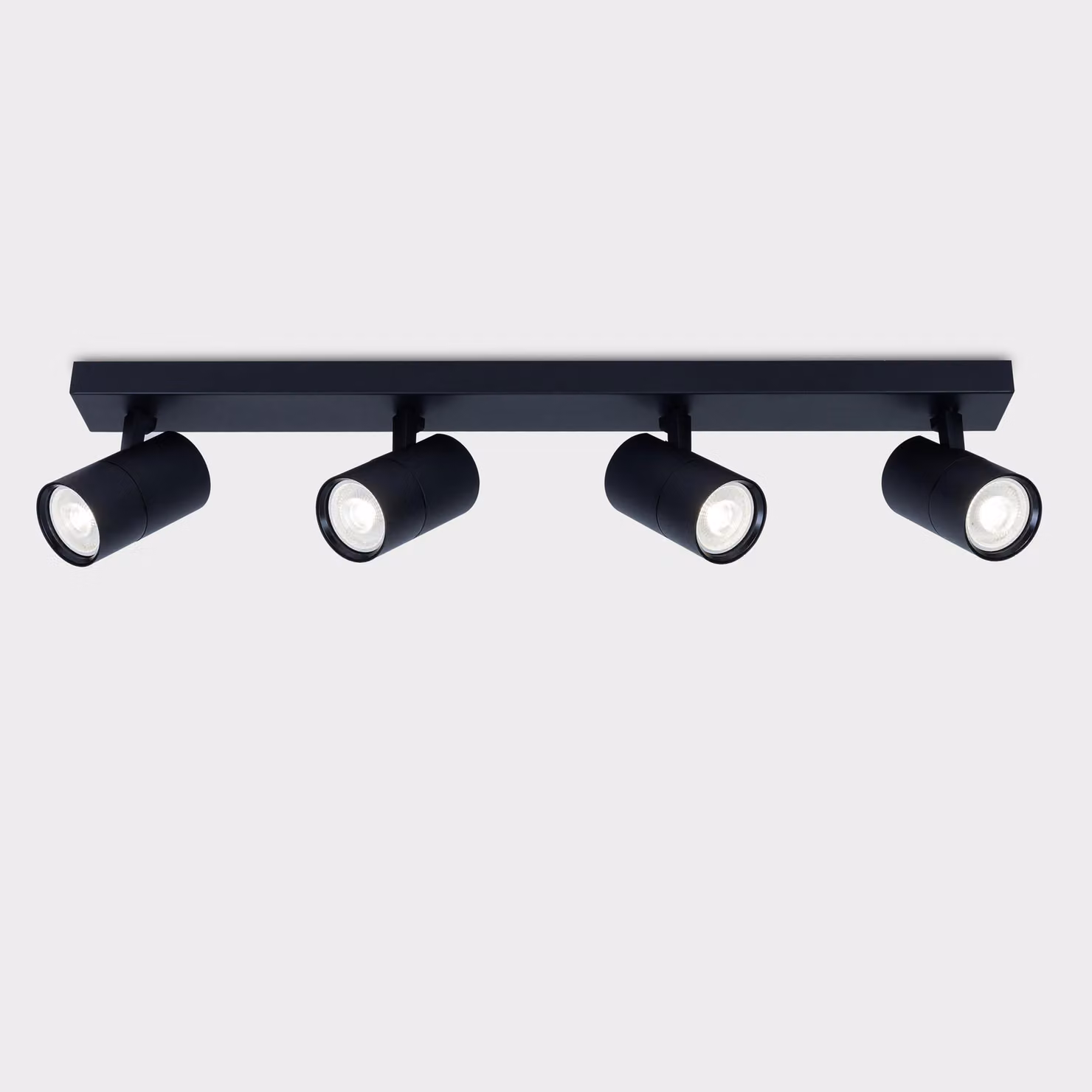 Harper Living Adjustable 4 Light GU10 Surface Mounted Spotlight in Black – 2