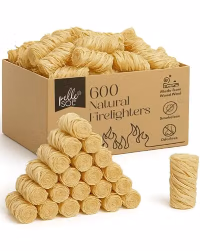 Pelle & Sol Natural Wood Firelighters for Wood and Charcoal – 1