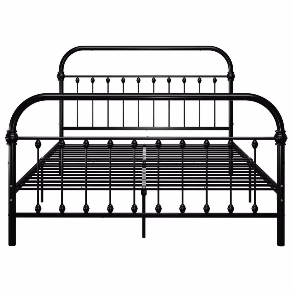 Berkfield Home Black Metal Bed Frame W/D/H: 160 x 200 cm – 2