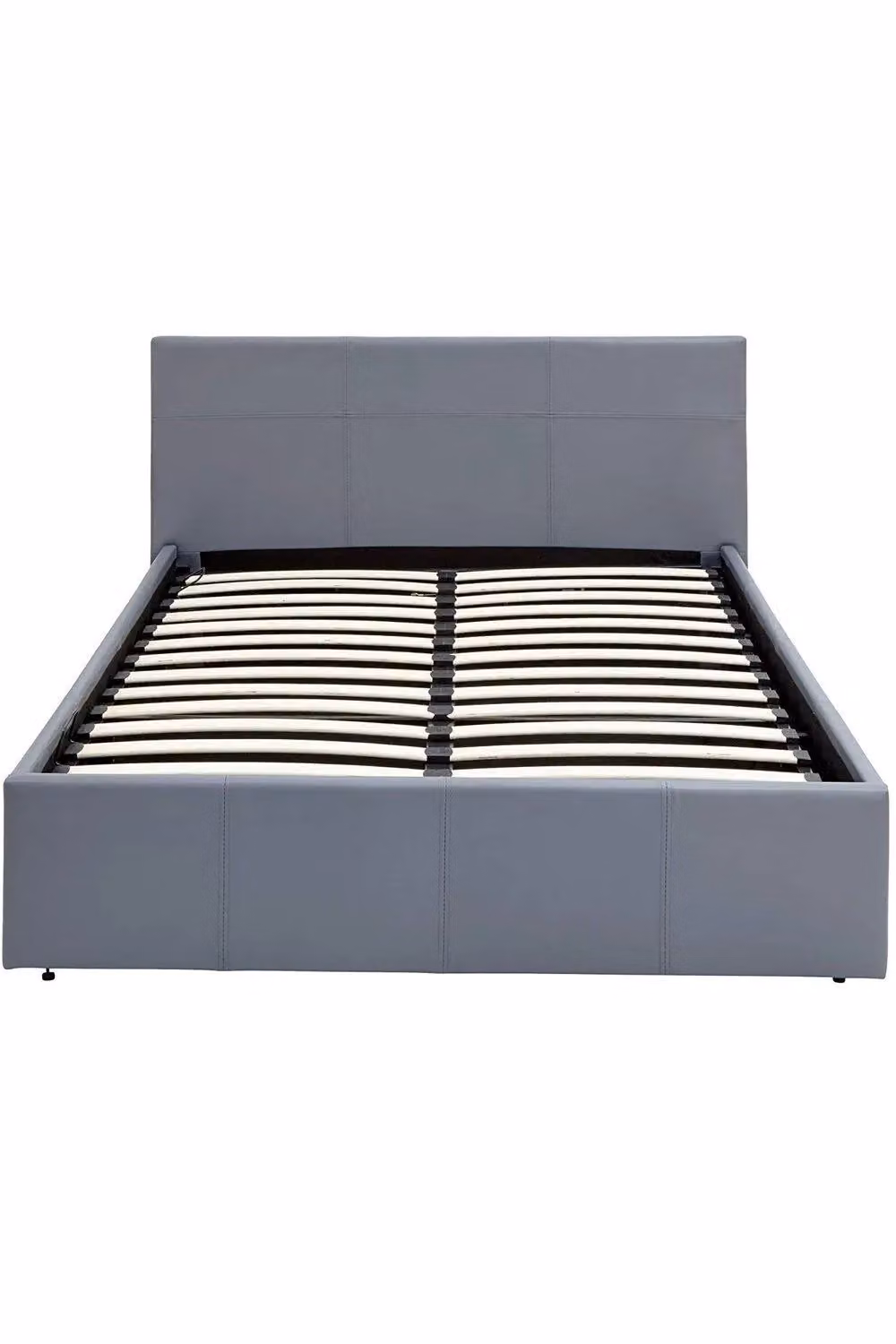 Modernique Faux Leather Single Ottoman Storage Bed in Grey with Gas Lift Base, W/D/H: 90 x 190 x 89 cm – 4