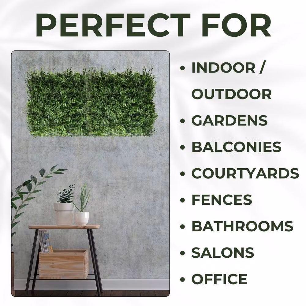 Ark Mat Fern Artificial Plant Wall Panel, Green, 50 x 50 cm – 4